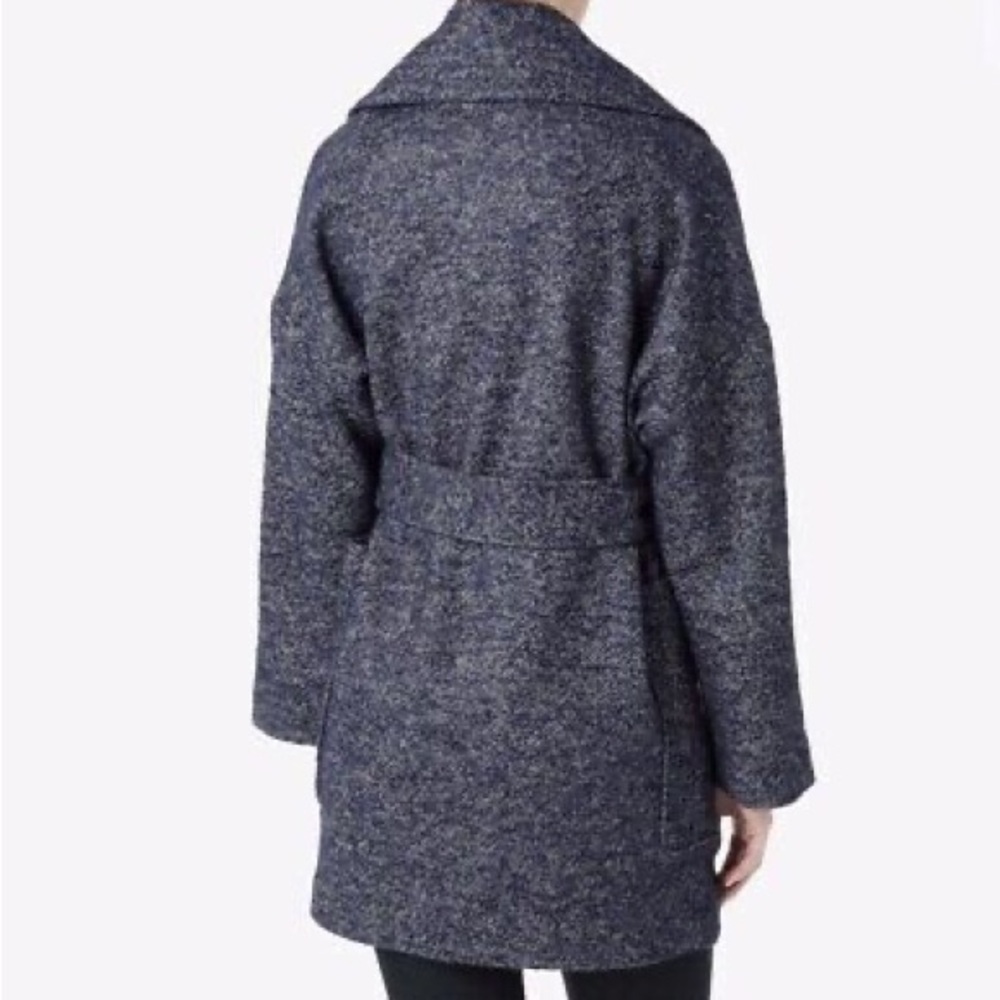 7 for all mankind Women Blue Belted Jacket Wool Blend size S - Picture 8 of 10